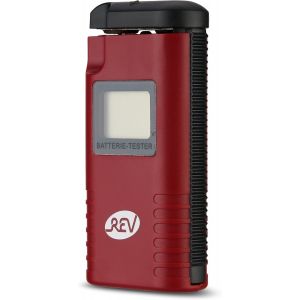 Testeur de batterie 1,2 V-9 V, compact, rouge, pour piles bouton AAA, AA, C, D, PP3, &eacute;cran LCD, voltm&egrave;tre, plage de 0,2 &agrave; 10,5 V, r&eacute;solution 0,1 V - Neuf