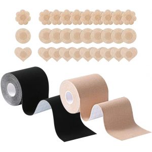 2 Breast Roll And 1 Pair Of Nipple Covers,Boob Tapeet,Adhesive Breast Lift Tape For A-E Cup,Breathable Breast Lifting Tape For Diy - Neuf