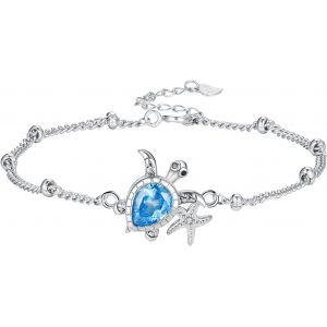 Kalsw-Bracelet Femmes Argent 925 Bracelet Animaux Avec Zirconium Pour Femmes Filles Epouse Cadeaux Originaux-R&eacute;glable(16cm+4) - Neuf