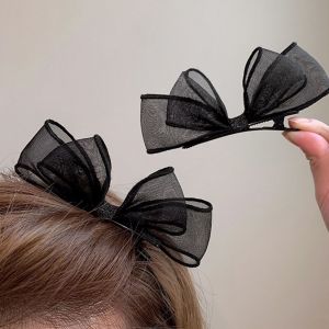 Épingles À Cheveux Pour Femmes, 2 Pièces, N?ud En Maille À Deux Couches, Accessoire Photo Antidérapant, Léger, Style Princesse, Outil De Décoration De Cheveux Réutilisable Pour Fête - Neuf