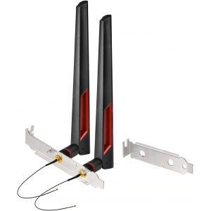 Antenne Wifi Double Bande 2.4Ghz 5.8Ghz 8Dbi Rp-Sma + Câble 25Cm À Rp-Sma Femelle Câble D'Extension+Couvercle De Slot Pci, Pour M.2 Ngff (2 Pièces) - Neuf