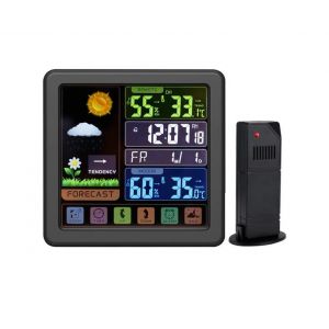Réveil avec station météo et moniteur de température et d'humidité - TS-3310-WH - Neuf