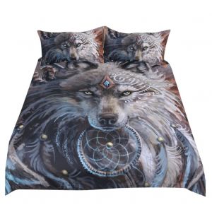 Hjlian Parure De Lit Confortable Et Respirante En Polyester Avec Housse De Couette Et Taie D'oreiller (Double Au) - Neuf