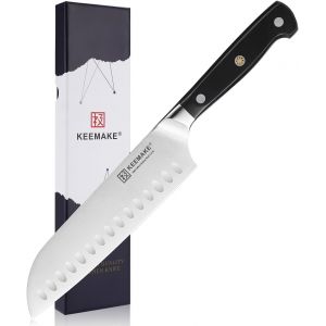 Oayew-Couteau Cuisine Santoku Professionnel, Couteau Japonais Style 18 Cm En Acier Inoxydable Pour Restaurant Couper Trancher Viande L&eacute;gume Poisson - Neuf
