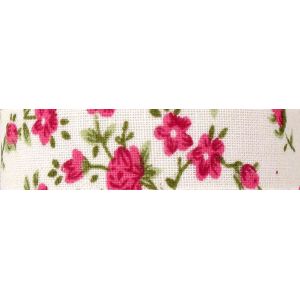 Fabric Tape Ruban Adh&eacute;sif Fleuri Rose 1,5 Cm X 3 M - Neuf