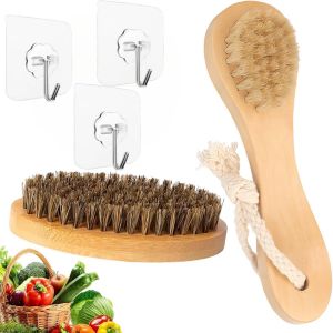 Loranka-Brosse &Agrave; L&eacute;gumes 5 Pi&egrave;ces Brosse &Agrave; Champignon Poign&eacute;e Ergonomique Pour Nettoyer Les L&eacute;gumes, Les Fruits Et Les Ustensiles De Cuisine - Neuf