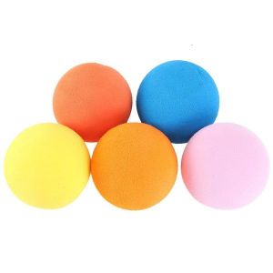 Lot De 5 Balles D'entra&icirc;nement De Golf En Salle - Durables, L&eacute;g&egrave;res, Sans Danger Pour Les D&eacute;butants Et Les Animaux De Compagnie, Couleurs Vives Pour Une Meilleure Visibilit&eacute; - Neuf