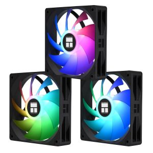 Tl-C12C-X28-S X3,Ventilateur De 28 Mm D&iquest;&Eacute;paisseur,Ventilateur De Refroidissement Silencieux De 12 Cm,Ventilateur De Processeur De Bureau,Lumi&egrave;re Led Argb,Faible Bruit,Convient Pour Le Ch&acirc;ssis - Neuf