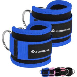 Tianyi-Sangle Cheville Musculation Poulie, Sangle De Cheville Réglable Gymnastique, Sangle Musculation Avec Double Anneau D, Ankle Straps, Accessoires Pour Fitness, Sport, Gym, Exercice, Tirage - Neuf