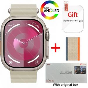 Nouveau Hk11 Ultra 3 Smartwatch 2025 49mm Amoled 4g Rom Ai Chat Robot Bluetooth R&eacute;seau Appel Horloge Nfc Boussole Montre Intelligente Hommes Femmes - Neuf