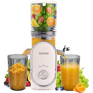 Ulteronixshop-SUSTEAS Presse-agrumes &agrave; pression &agrave; froid, goulotte d&iquest;alimentation de 5,3 po, machines &agrave; mastication lente avec 300 W, convient aux fruits et l&eacute;gumes entiers, facile &agrave; nettoyer, rendement &eacute;lev&eacute; en jus - Neuf