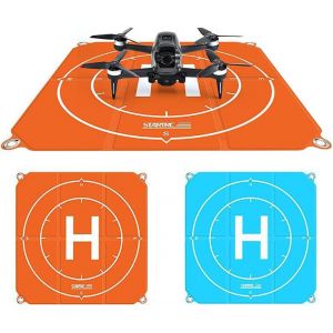 Checarzhn--No1-Square Drone Atterris , Accessoires Pour Drone, Drone Pad Universel Étanche Pliable Drone Helipad 50cm/19.69in, Pour Air 2s/Fpv/Mavic Mini 2/Mavic Air 2 (Double Face, Bleu + Orange)-Hsthe Sea - Neuf