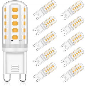 Kal-G9 Led Ampoule 5w Équivalent 30w 40w Halogène Blanc Chaud 3000k, Ac220-240v G9 Led Lampe, Non-Dimmable Pas De Scintillement Ampoule Led G9 Lampe, 360° Angle De Faisceau, Lot De 10 - Neuf
