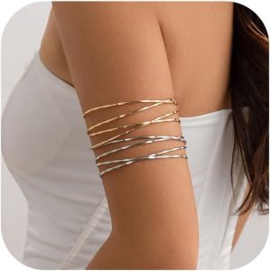 Eryi-Bracelet De Bras Doré Pour Femmes, Élégant Bracelet Plaqué Or 18k, Design Fin Et Léger, Bijou Polyvalent Pour Toutes Les Occasions - Neuf