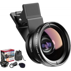 2 En 1 Objectif Telephone Portable, Kit Objectif Pour Iphone, 12,5 X Objectif Macro Smartphone, Grand Angle 0,45X, Objectif Smartphone Pour La Plupart Des Smartphones[PPJ01415] - Neuf