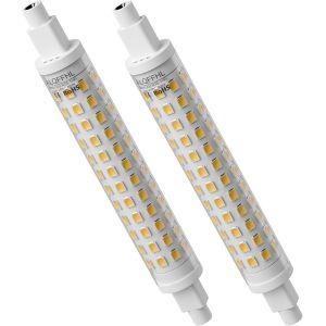 Kalanka-R7s Ampoule Led 118mm Dimmable 10w, Led Lin&iquest;&iquest;Aire Projecteurs De Type J &iquest;&iquest; Double Extr&iquest;&iquest;Mit&iquest;&iquest; (&iquest;&iquest;Quivalent Halog&iquest;&iquest;Ne T3 100w), 3000k 1000 Lumens, Lampes Murales/De S&iquest;&iquest;Curit&iquest;&iquest;/De Sol, Pack De 2 (Blanc - Neuf