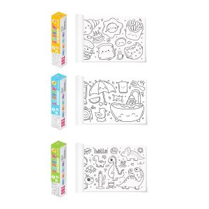 Lot De 3 Rouleaux Dessin Pour Enfants, Rouleau Papier &Agrave; Peinture Bricolage Couleur Remplissage, Colorier Enfants - Neuf