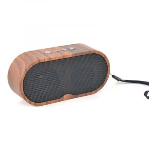 Enceinte Bluetooth Rétro Bois Mini Puissante TF Radio FM 10m Autonomie 1200mAh YONIS - Neuf