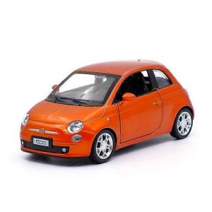 Caipo 1:28 Fiat 500 Classics Alloy Diecast Car Model Toy With Pull Back For Children Gifts Toy Collection-Orange (sans bo&icirc;te) - Neuf