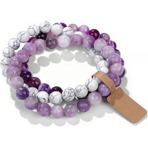 Eryi-Bracelet Pierre Naturelle Hommes Et Femmes 8mm Bracelet De Boîte À Cadeau Exquis - Neuf