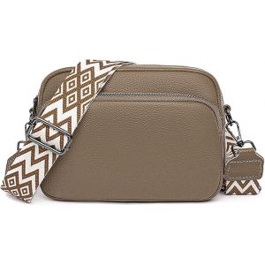 Femmes sac Bandoulière Sacs (Kaki), en Cuir Véritable Sacs d'Épaule, Petits Sacs à main et sac Bandoulière Sacs pour les Femmes (avec réglage de Large Sangle d'Épaule), Appareil ph - Neuf