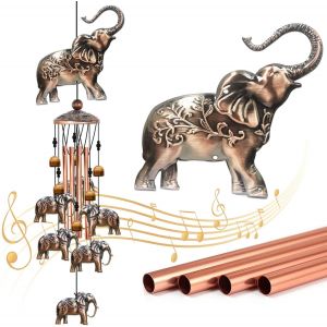 Carillon &Eacute;olien Pour L'ext&eacute;rieur,Cadeaux D'&eacute;l&eacute;phants Pour Femme,D&eacute;coration D'&eacute;l&eacute;phants,Cadeau D'anniversaire Pour Maman,Grand-M&egrave;re,Carillon &Agrave; Vent Ext&eacute;rieur,D&eacute;corations De Jardin,Terrasse,Cour - Neuf