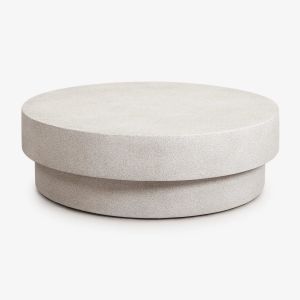 Table basse ronde en ciment Selara &Oslash;120 cm - Neuf