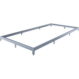 Embase En Aluminium Pour Serre Jardin "Basilic" - 7,03 M&sup2; - Gris - Neuf