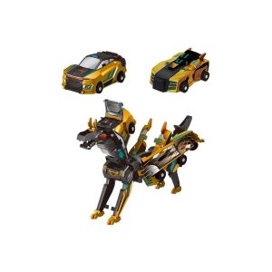 Voiture dinosaure transformable - Jaune - Voiture t&eacute;l&eacute;command&eacute;e avec collisions pour enfants de 6 ans et plus - Neuf