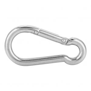 Mousqueton A Ressort En Acier Inoxydable 304, Anneau De Verrouillage De Securite (M11) - Neuf