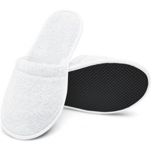 Kalanka-Pantoufles Mules 1 Paire Chaussons De Bain Ultra-Légers ¿ Éponge 100% Coton ¿ Antidérapants, Respirants ¿ Taille 38/42 Ou 43/46 ¿ Unisexe Pour Hôtel, Spa, Piscine, Salle De Bain - Neuf