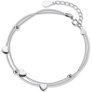 Bracelet Femme Argent,Bracelet,Bracelet Superpos&eacute;,Bracelets R&eacute;glables,Pour Femme - Neuf