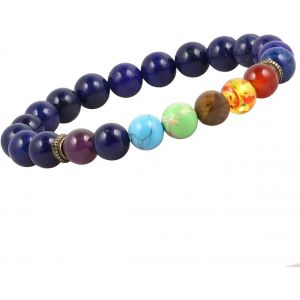 Eryi-Reiki Chakra Élastique Unisexe Bracelet En Pierre Cristal, Rondes Bouddhistes Perles D'energie Protection Bracelet Pour Femme Et Homme 7 - Neuf
