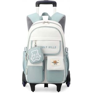 CHECARZHN--NO1-Cartable A Roulette Fille,Cartable Fille Primaire De Grande Capacité, Sacs Scolaires Filles Imperméable Durable Pour Enfants Fille - Neuf