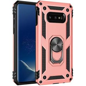 Kal-Coque Pour Samsung Galaxy S7, Coque Etui Housse Galaxy S7 + Protecteur D'écran, Antichoc Militaire [Tough Armor] Heavy Duty Shock Proof Protective Housse Avec Anneau Support,Roseor - Neuf