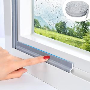 236 Pouces/ 6m Fenêtre De Joint De Tirant D'eau Excluder, Auto-Adhésif En Mousse Pu De La Fenêtre De Rubans D'étanchéité, De Réduction Du Bruit De Vent Pour Faire Glisser Les Fenêtres Et La Porte En Bas - Neuf