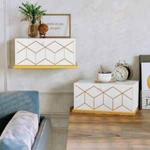 Lot de 2 tables de chevet à suspendre en bois blanc - Étagère murale flottante - Pour chambre à coucher, chambre d'enfant, cuisine - Décoration de - Neuf