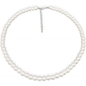 Kales-Collier Perle,Collier Perles Imitation De 8mm,Accessoires De Bijoux,Collier Perle Cadeau Bijoux Pour Femmes Et Homme-38cm - Neuf