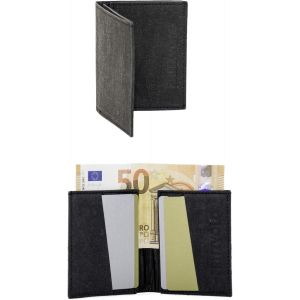 Portefeuille Ultra Fin Avec Compartiment &Agrave; Monnaie Pour Poche Avant De Pantalon - Petit Portefeuille Plat - Noir - Pour Homme Et Femme, 3 - Noir - Sans Compartiment &Agrave; Monnaie - Nouveau 2019, - Neuf