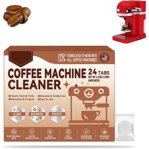 JGD-24 PCS Detartrant Machine &agrave; Caf&eacute; Tablettes &Eacute;limine le Tartre, Nettoyage en Profondeur, Compatible avec Toutes les Marques et Types de Machines &agrave; Caf&eacute; - Neuf