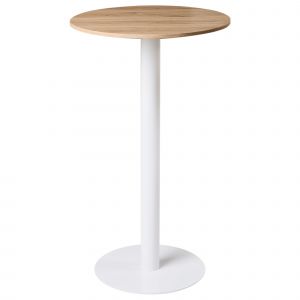 Table De Bar Morella Marron Clair/Blanc 60 Cm 60 Cm - Neuf