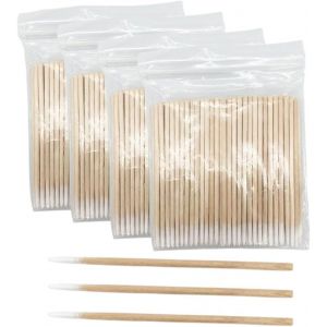 Chenquansarl-Lot De 400 Cotons-Tiges Microblading Avec Manche En Bois Et Petite T&ecirc;te Pointue Pour Sourcils, Tatouages, Beaut&eacute;, Maquillage, Couture Des Ongles, B&acirc;tons De Cueillette Sales - Neuf