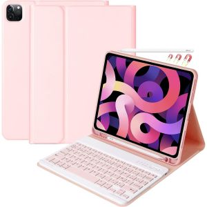 Clavier pour iPad Air 5 2022/Air 4 2020,Coque pour iPad Pro 11 2022/10.9 avec Housse de Clavier Français Sans Fil pour iPad Pro 11 2022/2021/2020/2018,Clavier Détachable Bluetooth et Étui avec Rainure - Neuf