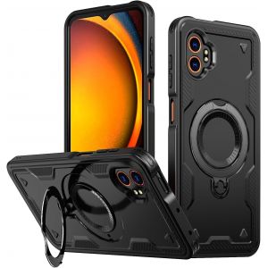 Kal-360°Rolatif Support Magnétique Coque Pour Samsung Galaxy Xcover 7 Pro [Cd Anneau Support Stable Pour Mag-Safe] [N°1 Puissance Magnétique & Antichoc Protection Militaire] Noir - Neuf