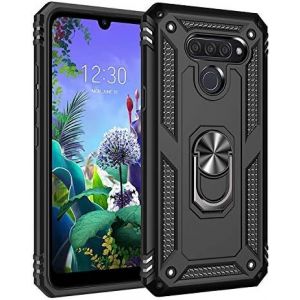 Kal-Coque Lg K50/Q60, Étui Protection Tpu Souple Durable Avec Support De 360° Rotation Anneau [Support De Voiture Magnétique] [Protection Antichoc] [Armor Box] Coque Pour Lg K50/Q60 - Neuf