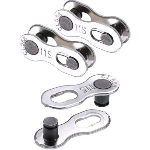 3 Paires De Vélos Chaînon Manquant 11 De La Vitesse De La Chaîne Réutilisables Argent De Vélo En Acier Maillon De Chaîne - Neuf