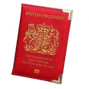 Housse de passeport en cuir Royaume-Uni Document de voyage Royaume-Uni Étui de protection Porte-carte d'identité pour la Grande-Bretagne Hommes et femmes britanniques - Neuf