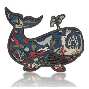 Sculpture D'animaux En Bois 3d, Baleine, D&eacute;coration Murale, Figurine, Artisanat Oc&eacute;anique, Silhouette, Ornement - Neuf