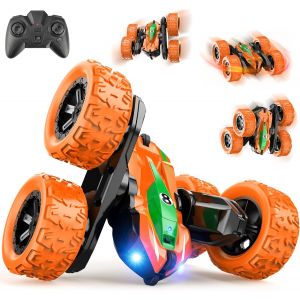 TZF-Voiture Télécommandée Tout Terrain, 4x4 Télécommandée Rechargeable 360°Rotation Voiture de Course RC Drift Car Camion Jouet Garcon Fille 3 4 5 6 7 8 9+ Ans Jeux Exterieur Interieur Cadeau Enfant - Neuf