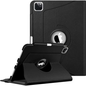 Coque Pour Ipad Pro 11 Pouces 2022/2021 (4&egrave;me/3&egrave;me G&eacute;n&eacute;ration) - Housse Rotatif &Agrave; 360&deg; [Rangement De Pencil], Etui Aussi Compatible Avec Ipad Pro 11"" 2020/2018 (2e/1e G&eacute;n), Noir - Neuf